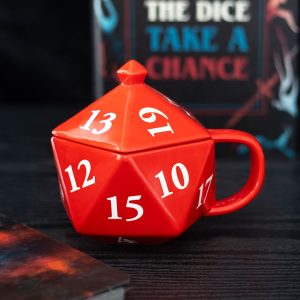 tasse de rôliste en forme de d20 something different
