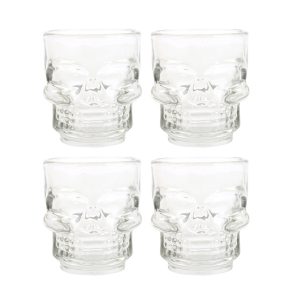 set de 4 verres à shot en forme de crânes something different