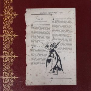 page des créatures magiques elf et erlking the wizarding trunk