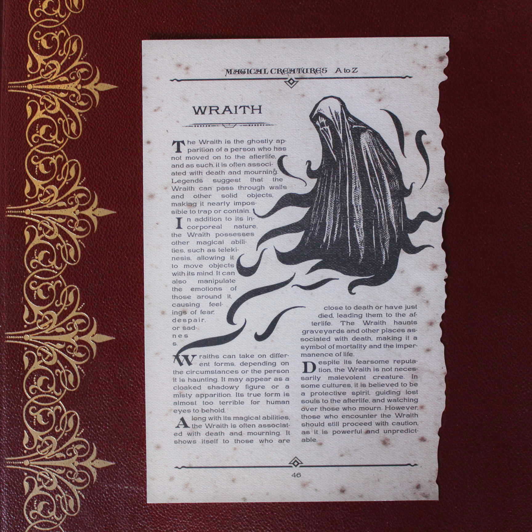 page des créatures magiques elf et erlking the wizarding trunk