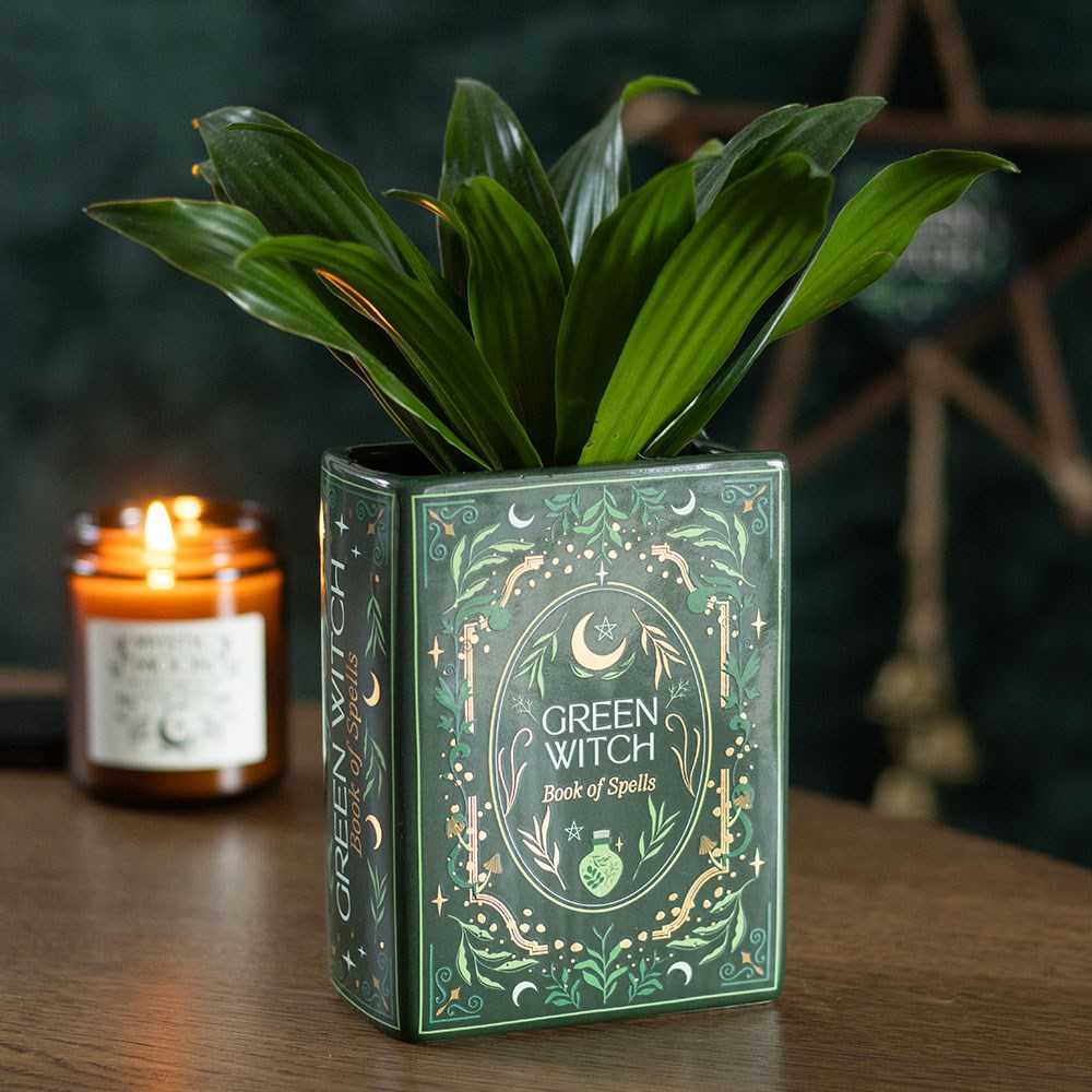 Vase en Forme de Livre – Green Witch – Something Different