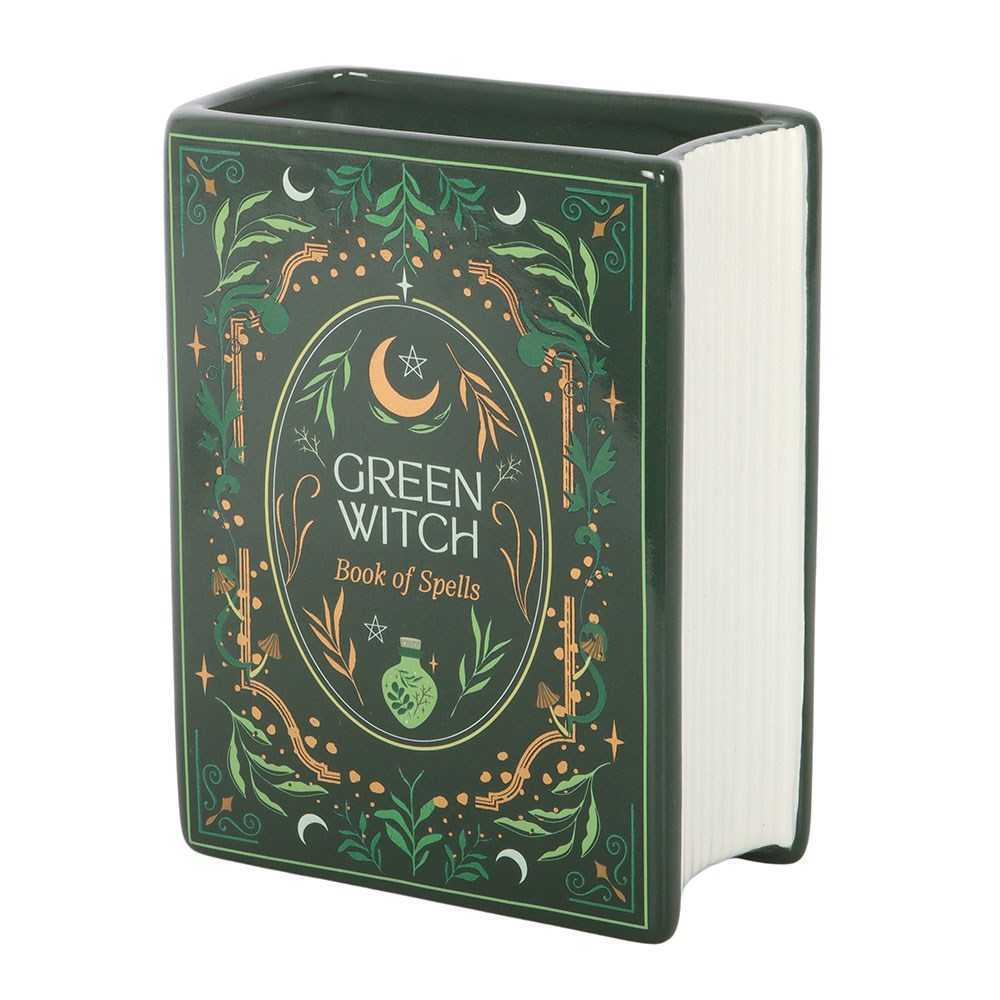 vase en forme de livre green witch something different