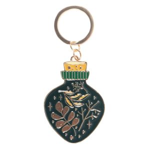 porte clés flacon de potion green witch something different