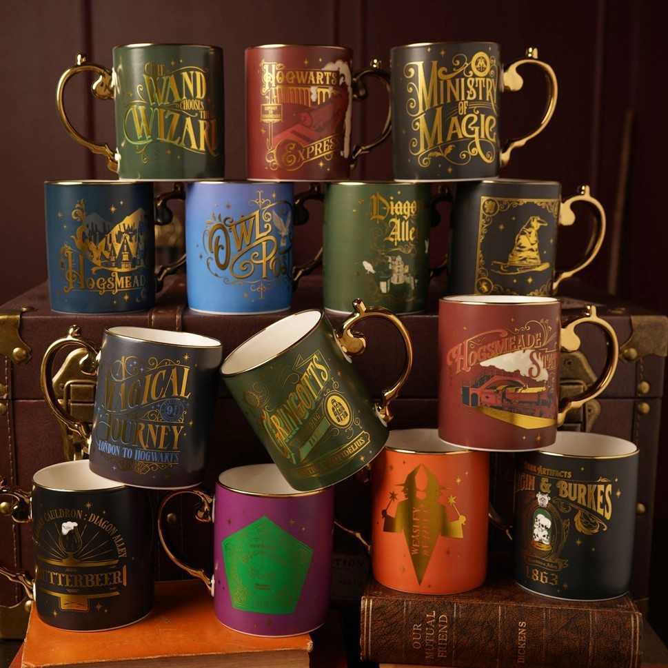 collection de mugs harry potter à poignée dorée widdop & co