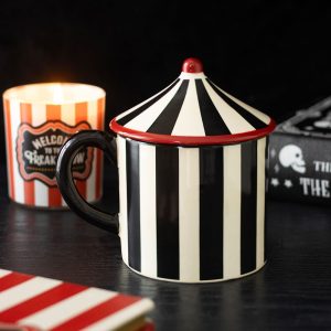 tasse « tente de cirque » à rayures noires something different