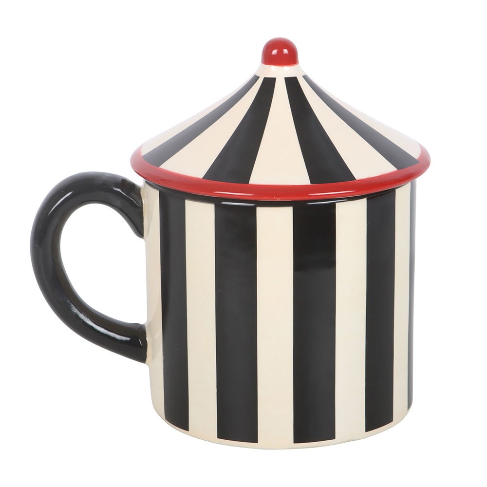 tasse « tente de cirque » à rayures noires something different