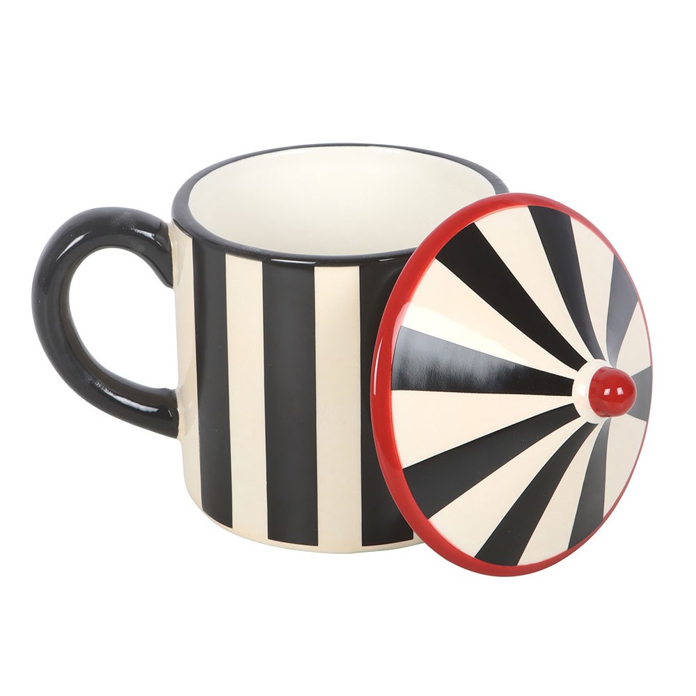 tasse « tente de cirque » à rayures noires something different