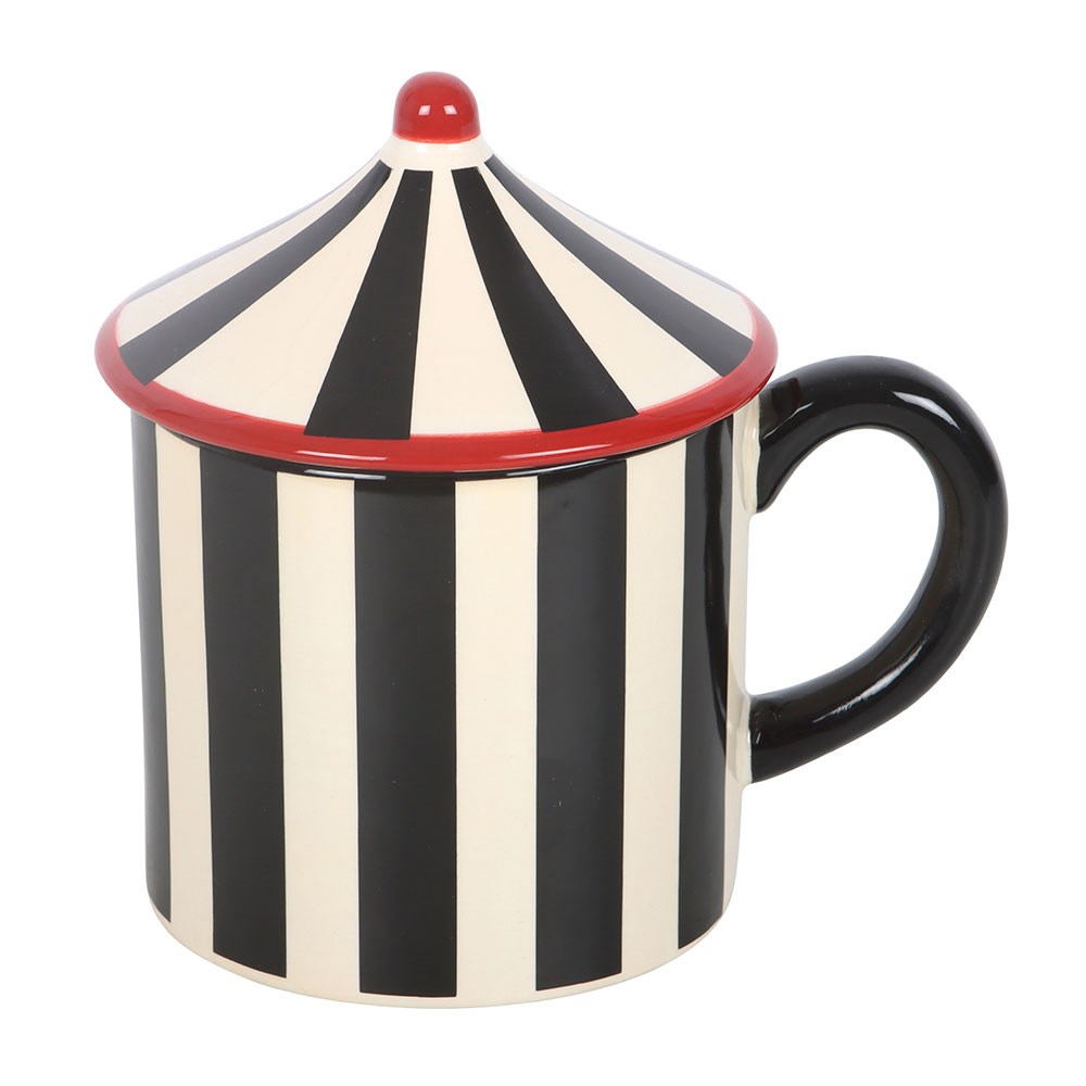 tasse « tente de cirque » à rayures noires something different