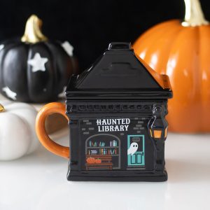 tasse avec couvercle bibliothèque hantée something different