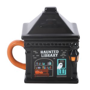 tasse avec couvercle bibliothèque hantée something different