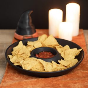 plat de service pour chips et sauce en forme de bonnet de père noël (copie)
