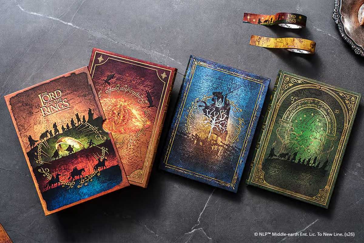 coffret de 3 carnets seigneur des anneaux paperblanks