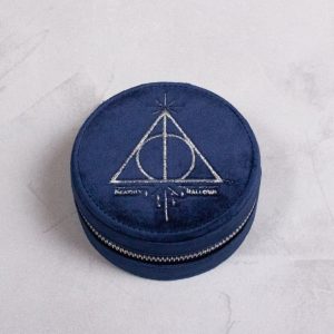 trousse à bijoux harry potter en velours reliques de la mort