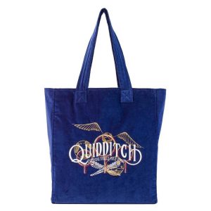 tote bag en velours brodé quidditch the carat shop