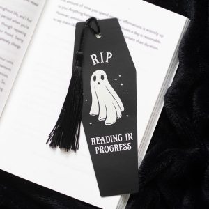 marque page rip « reading in progress » en forme de cercueil
