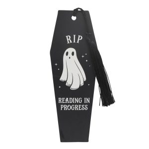 marque page rip « reading in progress » en forme de cercueil