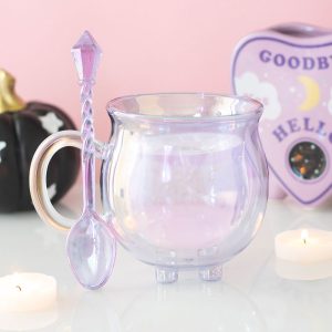 tasse chaudron en verre double paroi avec cuillère something different