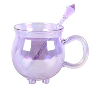 tasse chaudron en verre double paroi avec cuillère something different