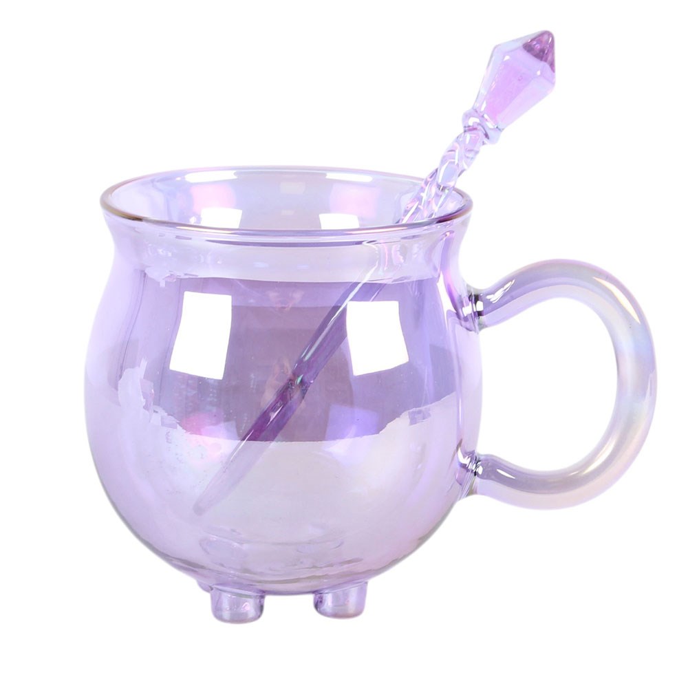 tasse chaudron en verre double paroi avec cuillère something different