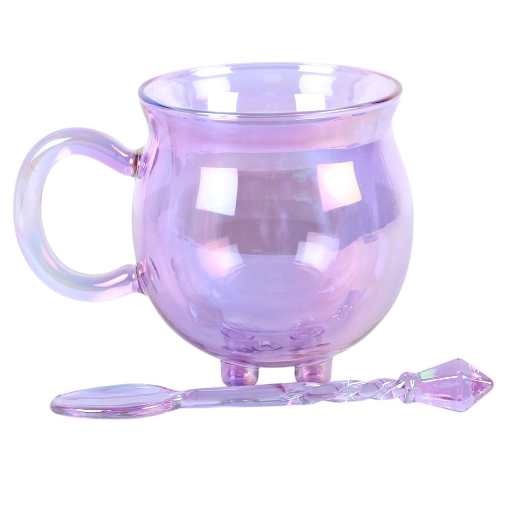 tasse chaudron en verre double paroi avec cuillère something different