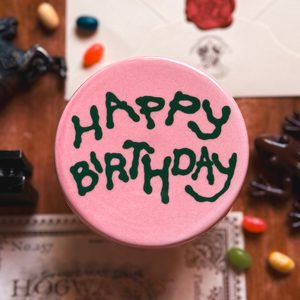 support à cupcake "happy birthday" the wizarding trunk