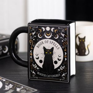 mug en forme de livre chat noir et livre de so something different