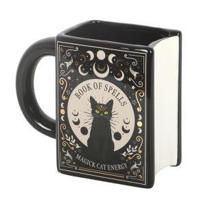 mug en forme de livre chat noir et livre de so something different