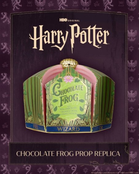 Réplique officielle de la nouvelle chocogrenouille par the noble collection.