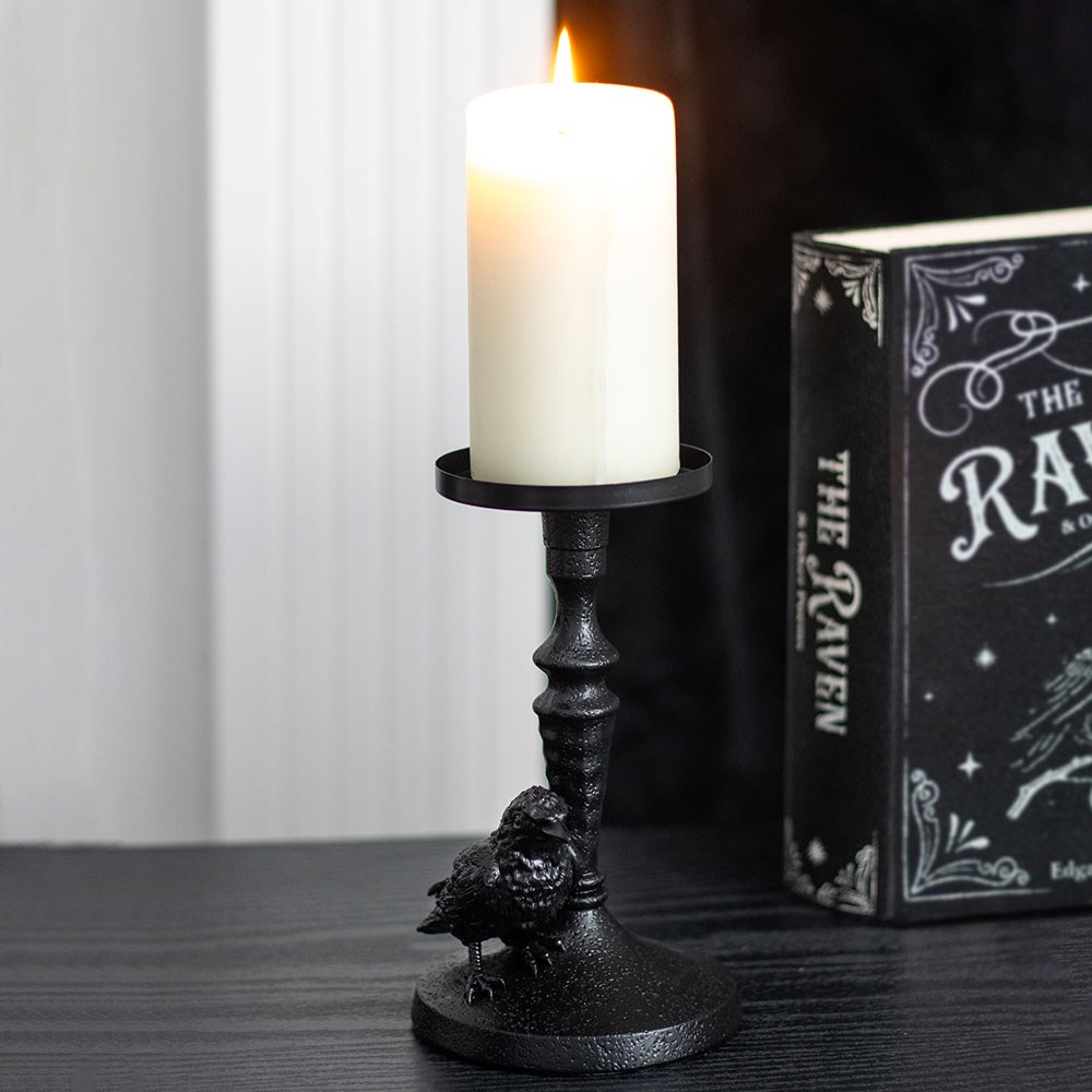 bougeoir avec corbeau « mystic raven » something different