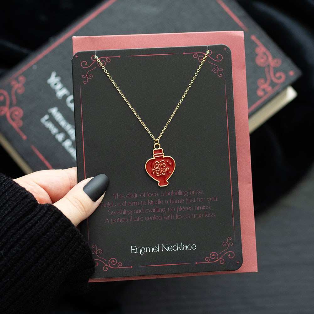 collier avec pendentif love potion et carte de voeux something different