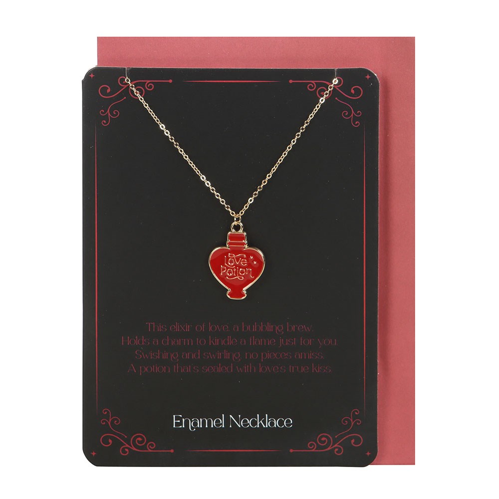 collier avec pendentif love potion et carte de voeux something different
